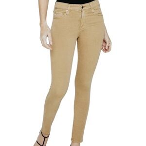 AG Farrah Ankle Seamless High-Rise Skinny Ankle Jean in Sulfur Shale Brown
